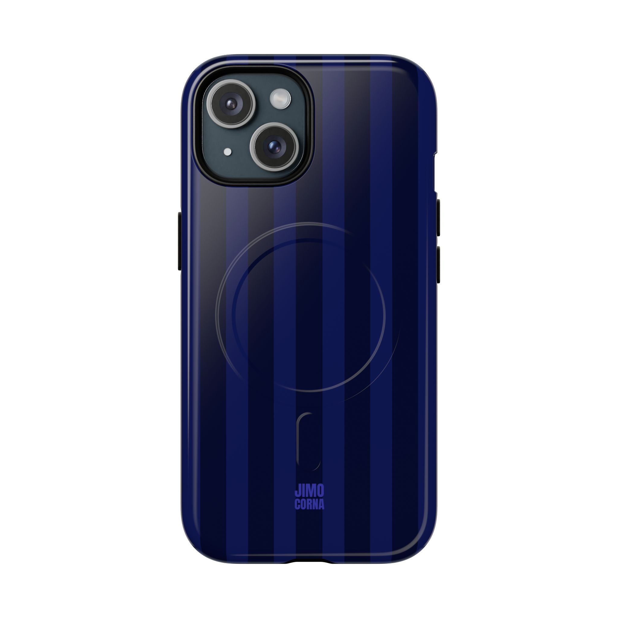 Bold Stripes MagSafe iPhone Case | Navy Blue