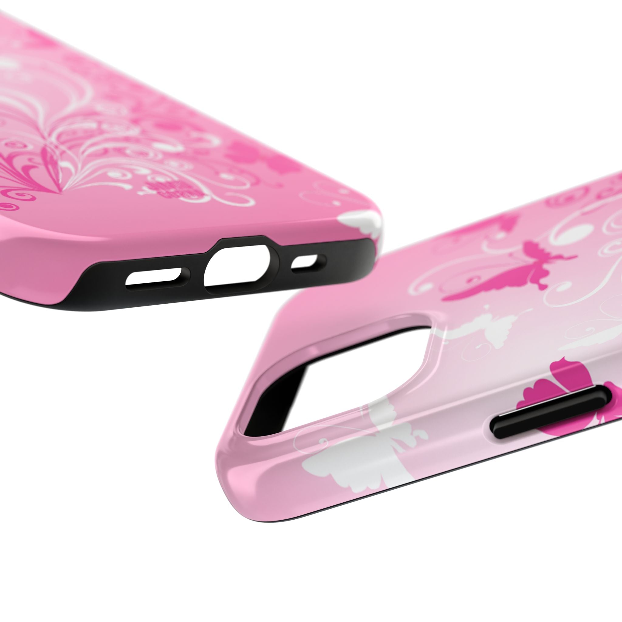 Pink Flutter Garden iPhone Case