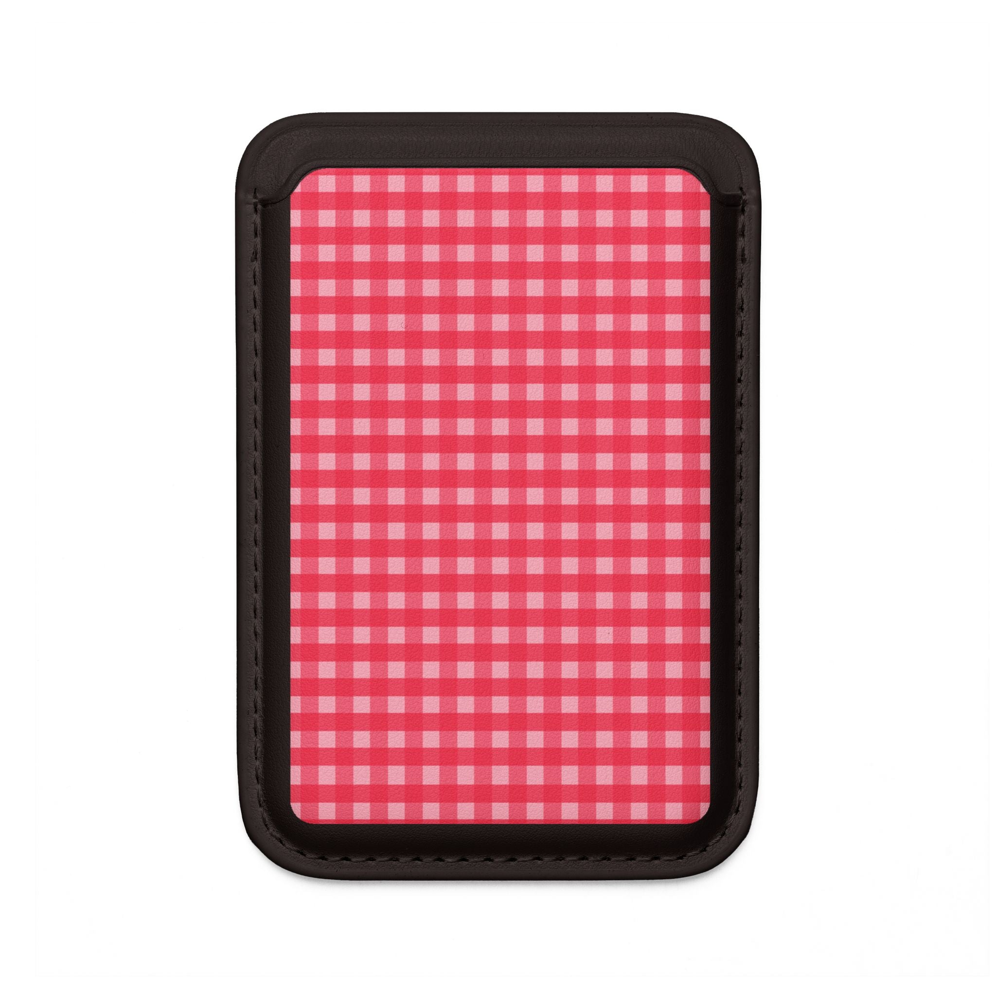 Farm Gingham Vegan MagSafe Wallet | hot Pink