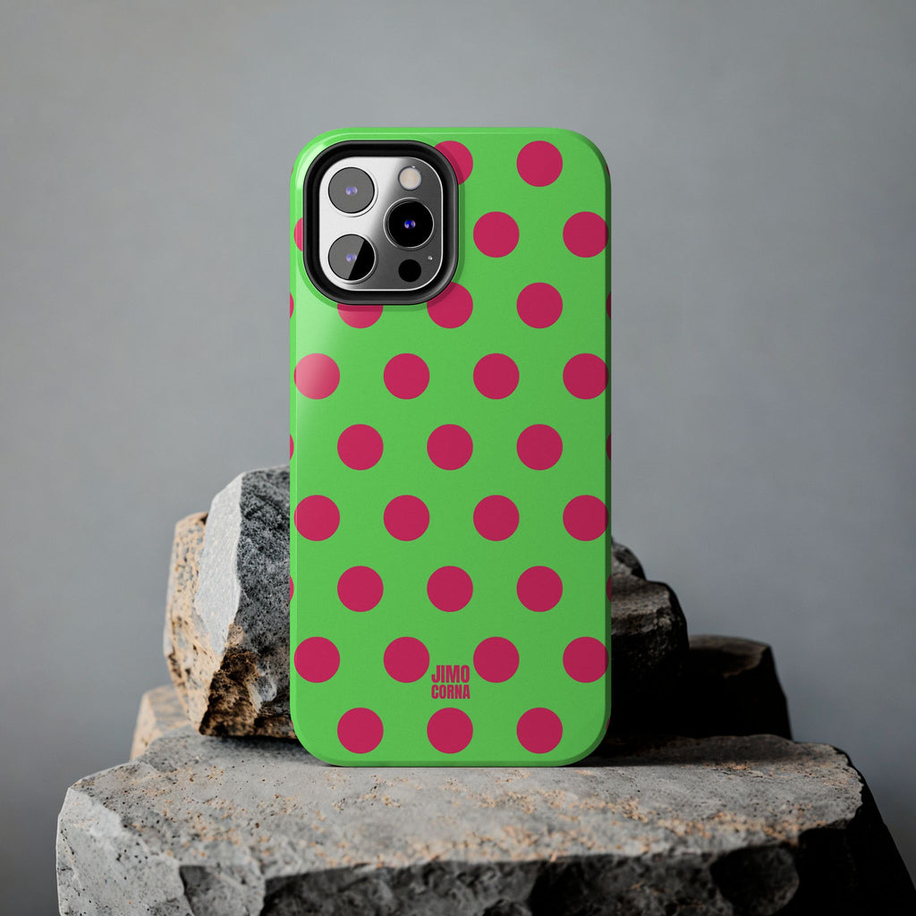 Big Polka Dot | Green and Pink