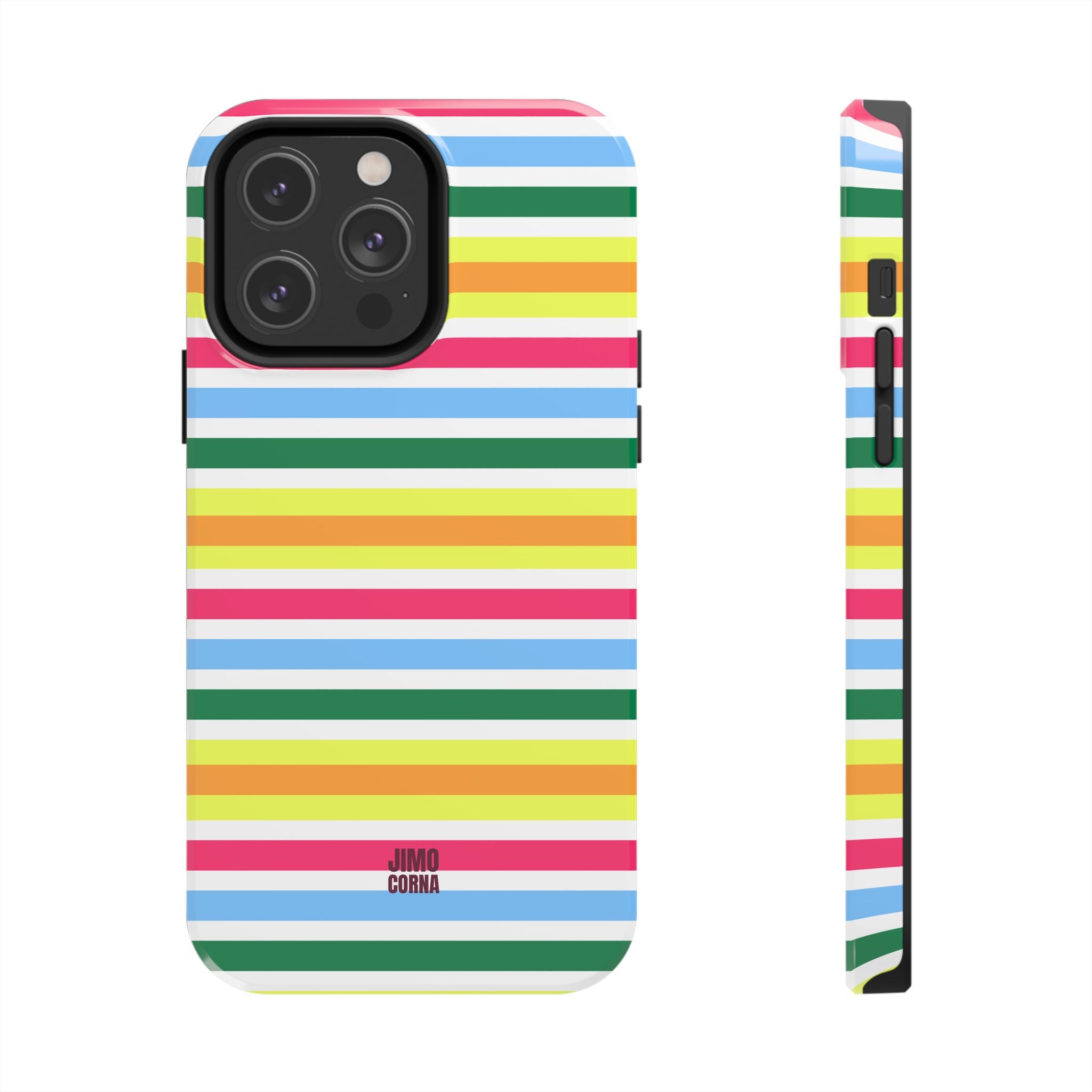 Rainbow Sorbet Stripe iPhone Case