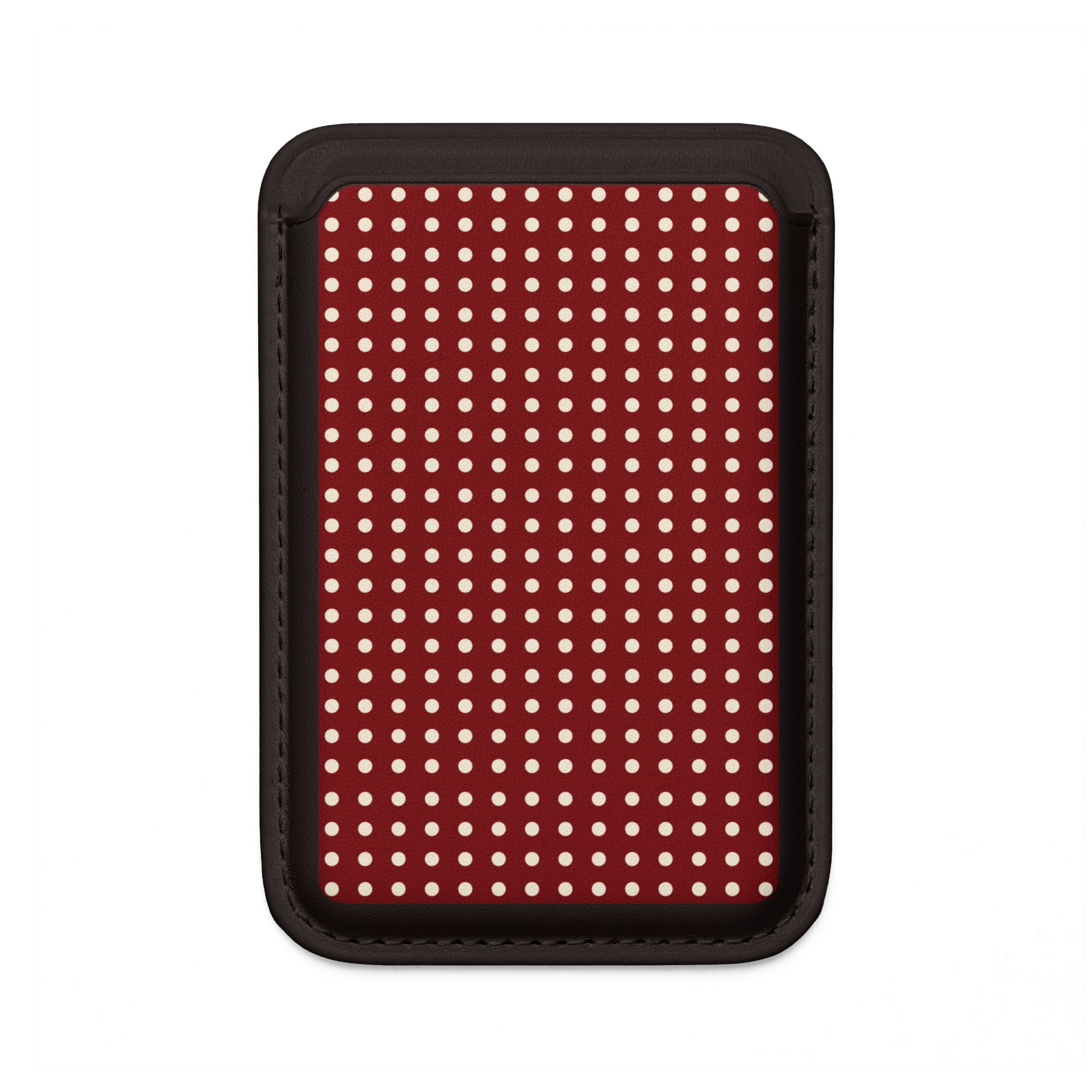 Polka Dot Vegan MagSafe Wallet | Red
