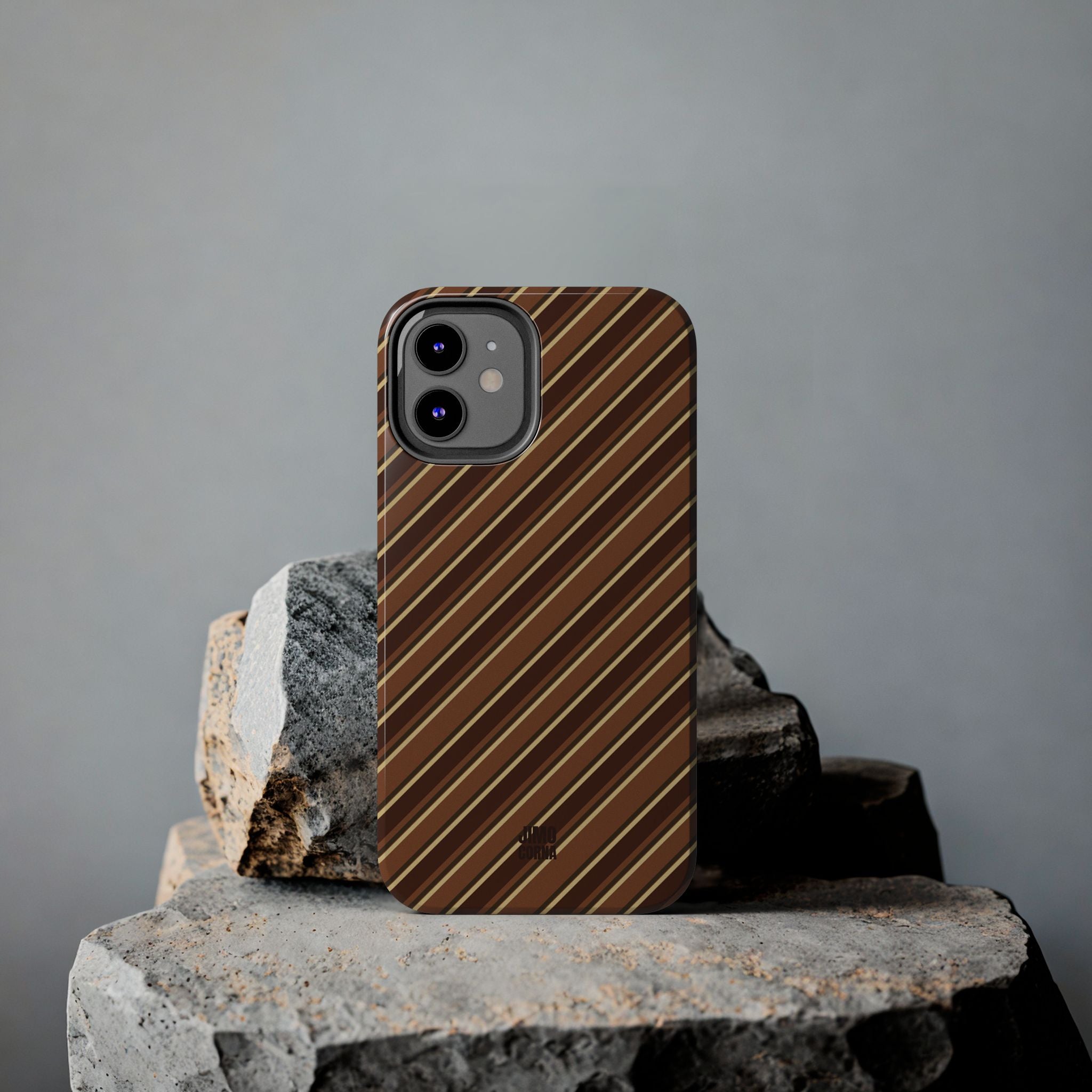 Angelina Stripes | Brown - iPhone Case