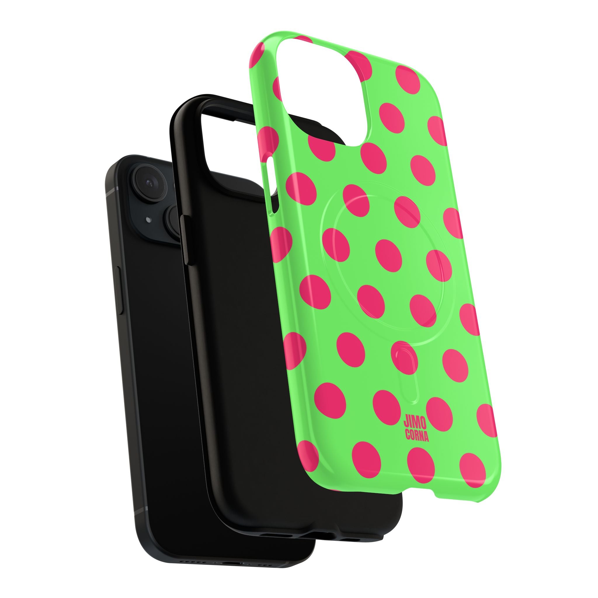 Big Polka Dot | Green and Pink