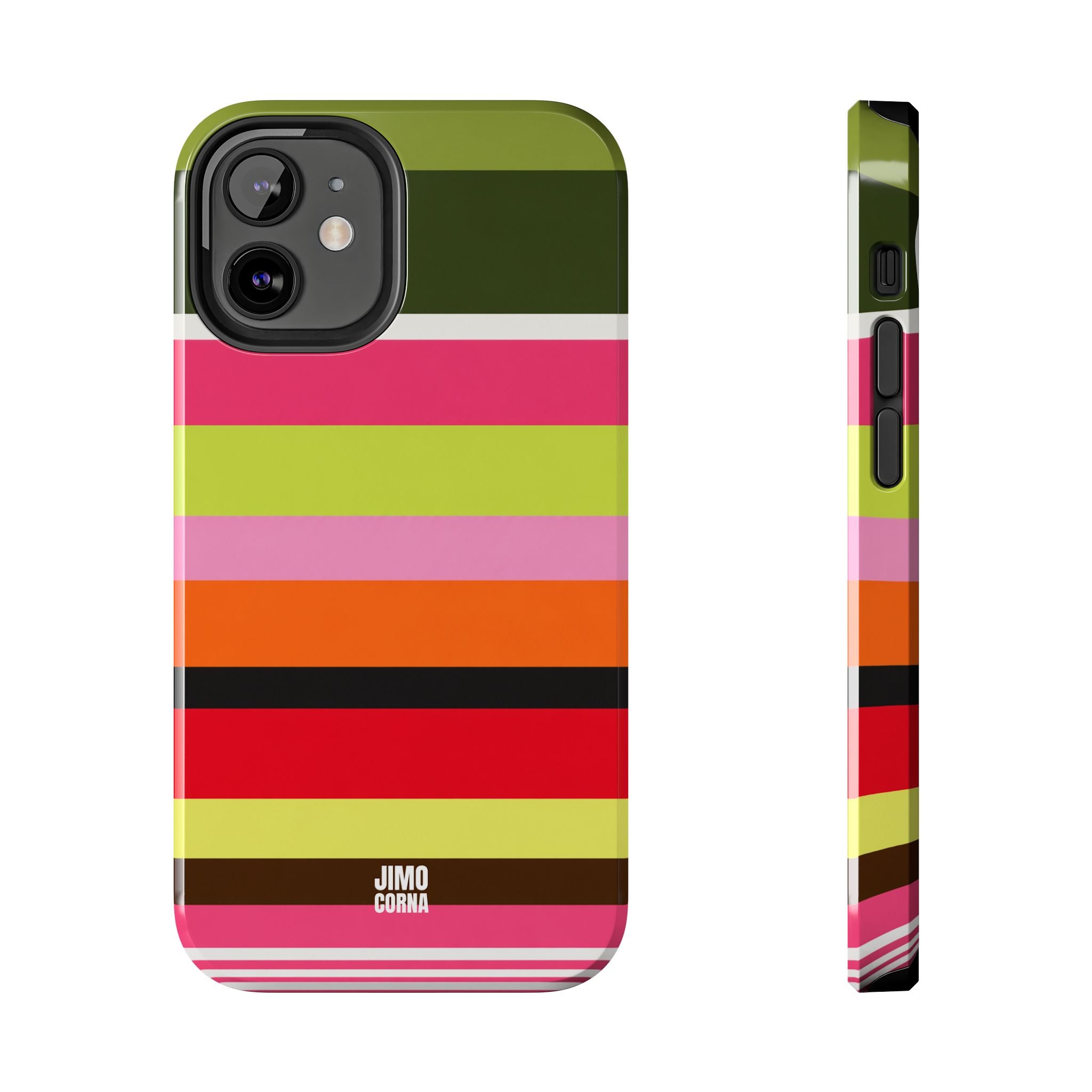 Berry Citrus Stripe iPhone Case