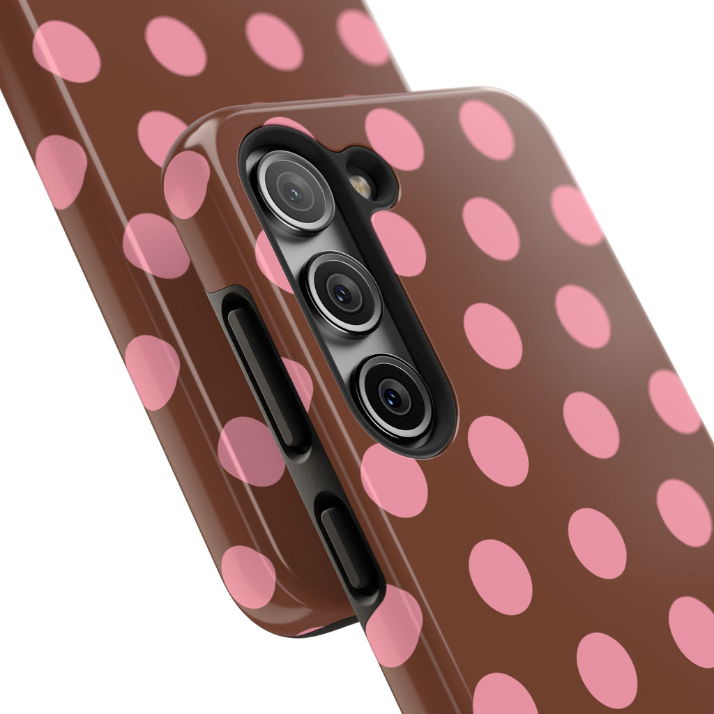 Big Polka Dot | Brown and Pink
