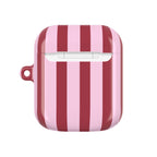 Bold Stripes AirPods Case | Pink and Red