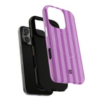 Bold Stripes MagSafe iPhone Case | Plum