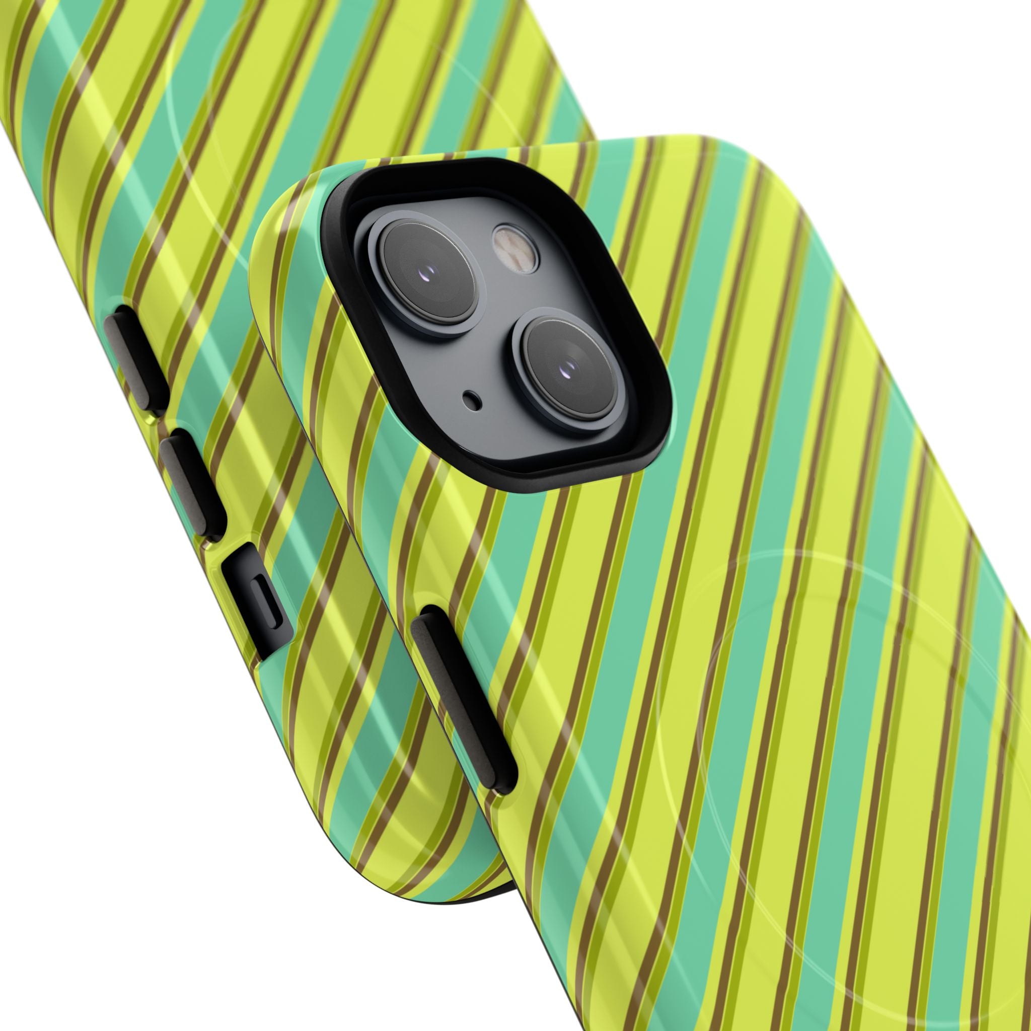 Angelina Stripes | Green - MagSafe iPhone Case