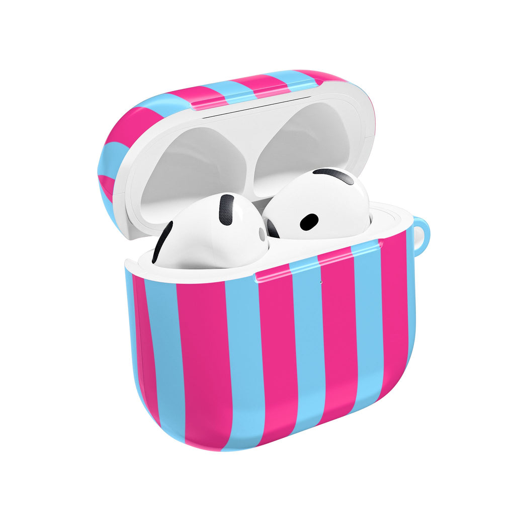 Bold Stripes AirPods Case | Cotton Candy