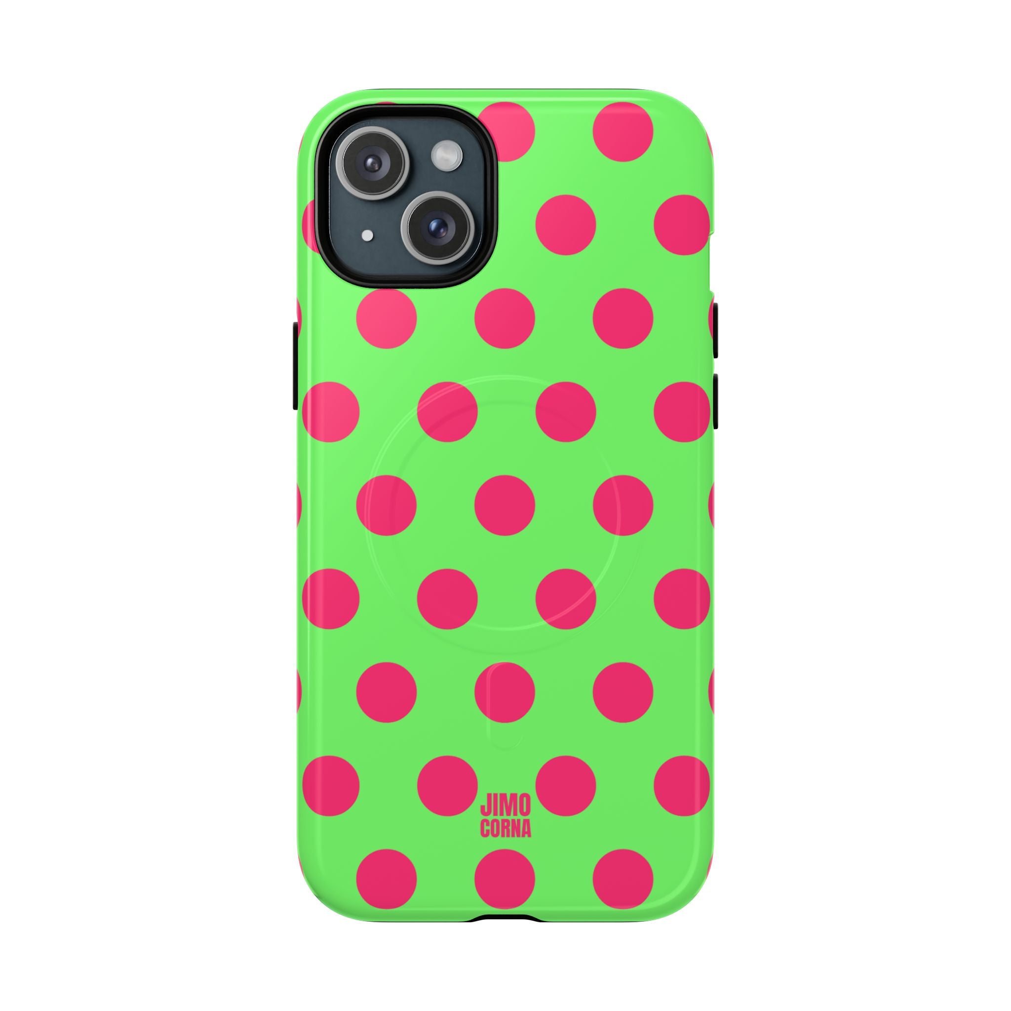 Big Polka Dot | Green and Pink