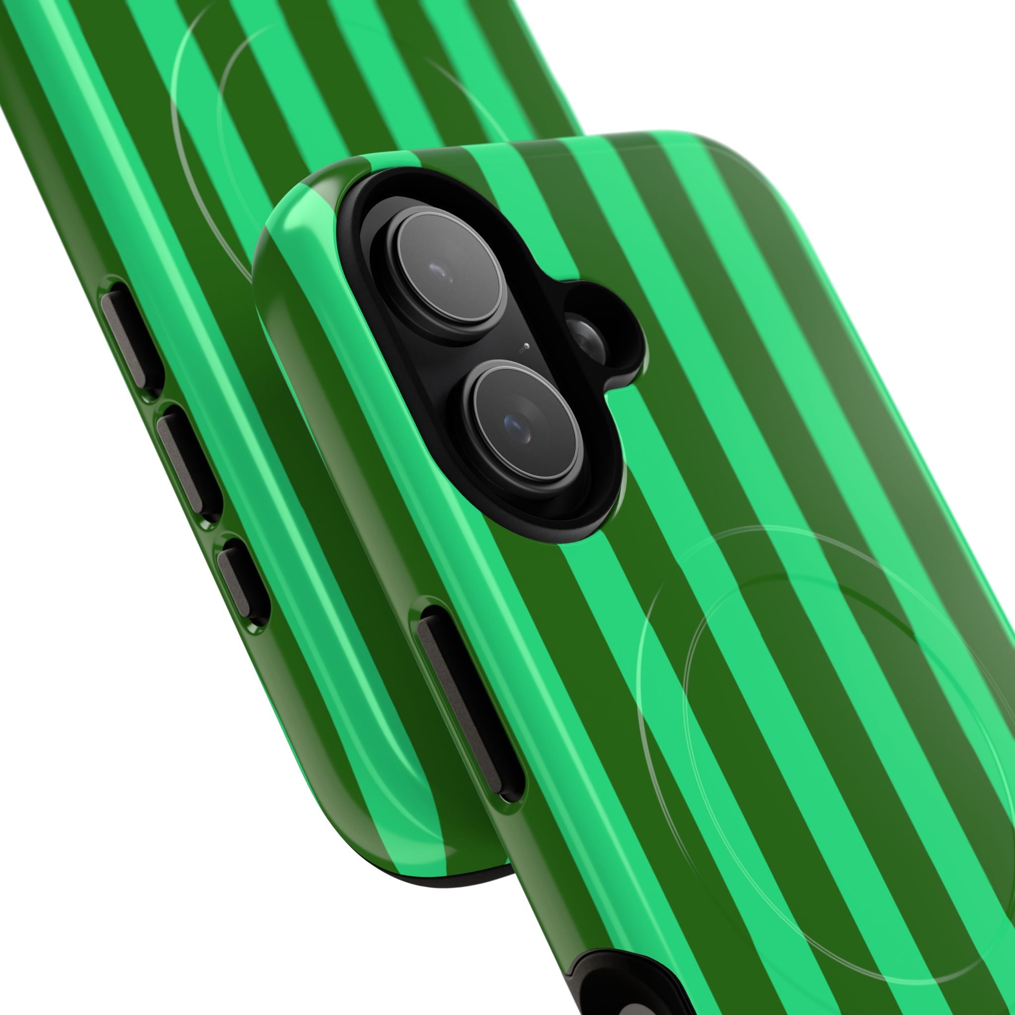 Bold Stripes MagSafe iPhone Case | Olive Green