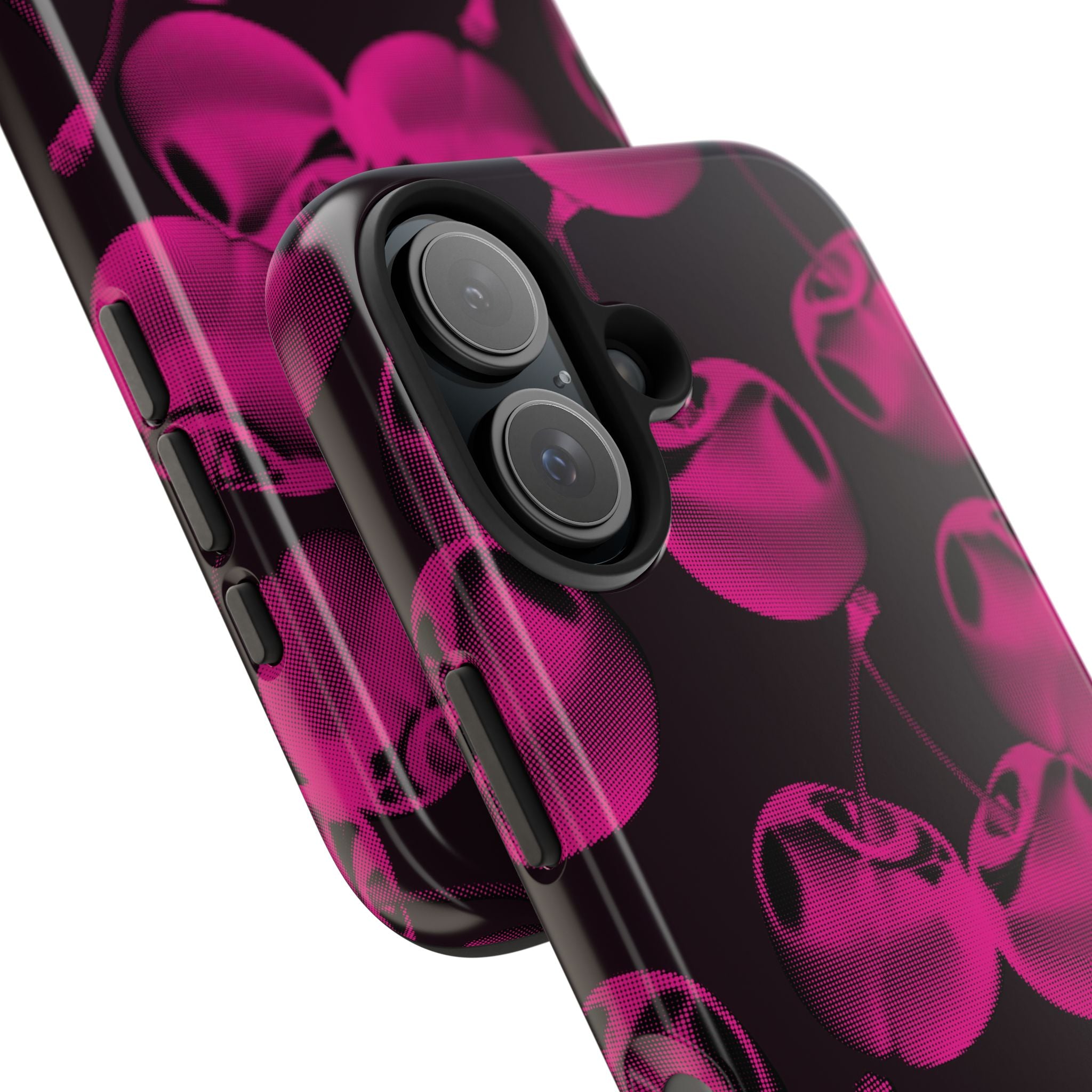 Hot Pink Retro Cherries