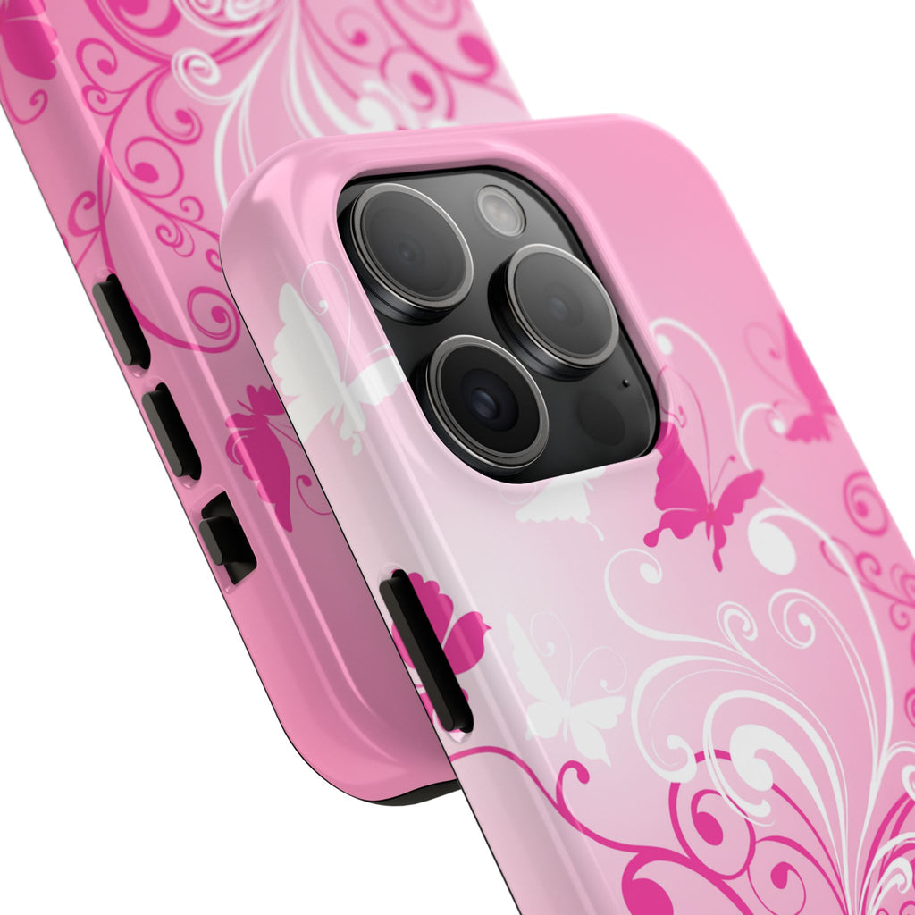 Pink Flutter Garden iPhone Case