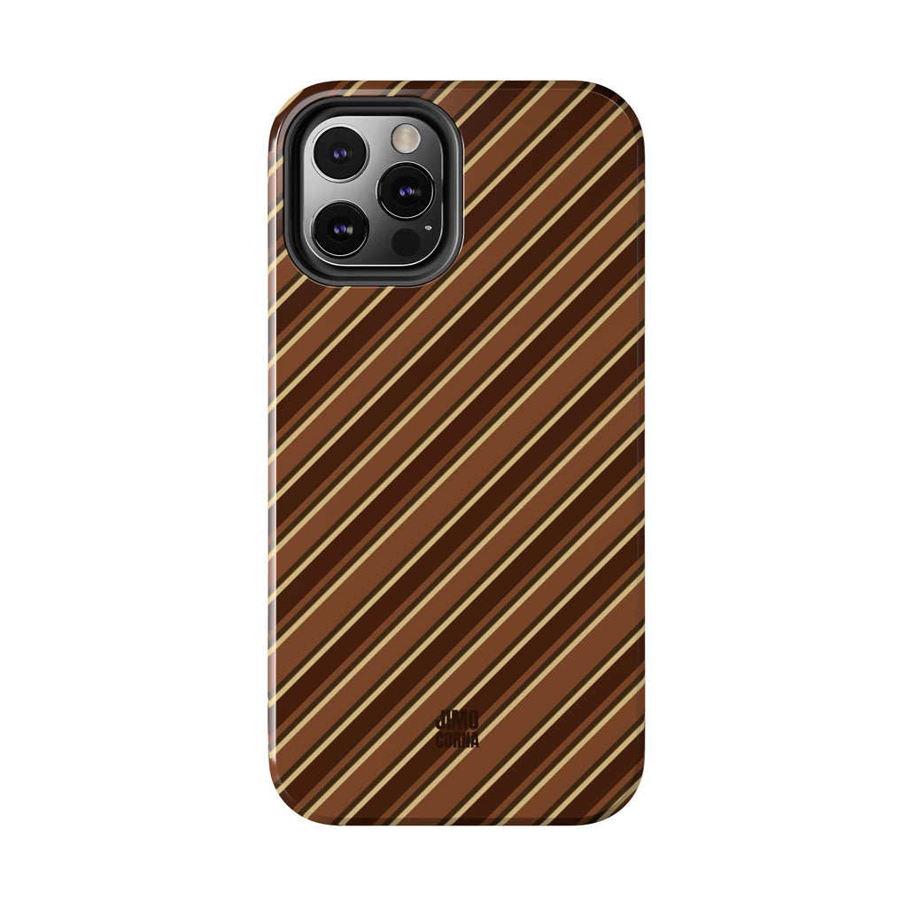 Angelina Stripes | Brown - iPhone Case