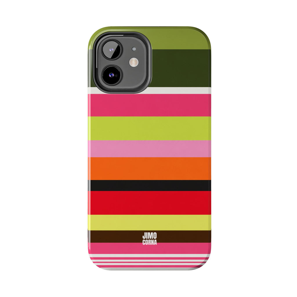 Berry Citrus Stripe iPhone Case