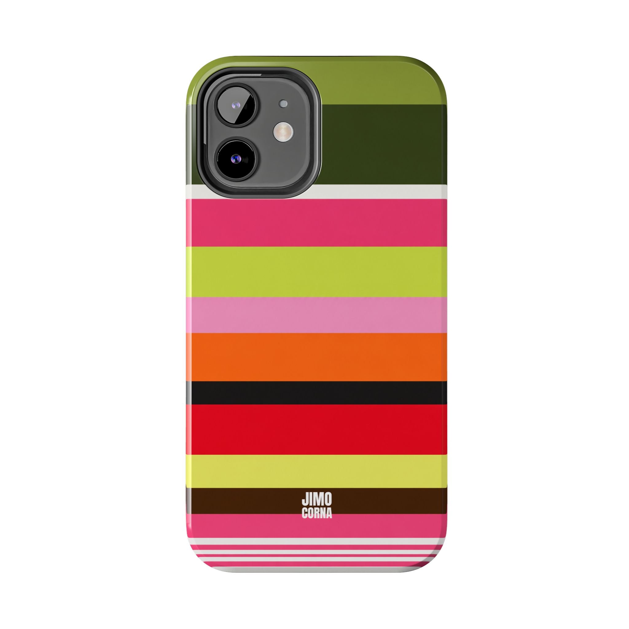 Berry Citrus Stripe iPhone Case
