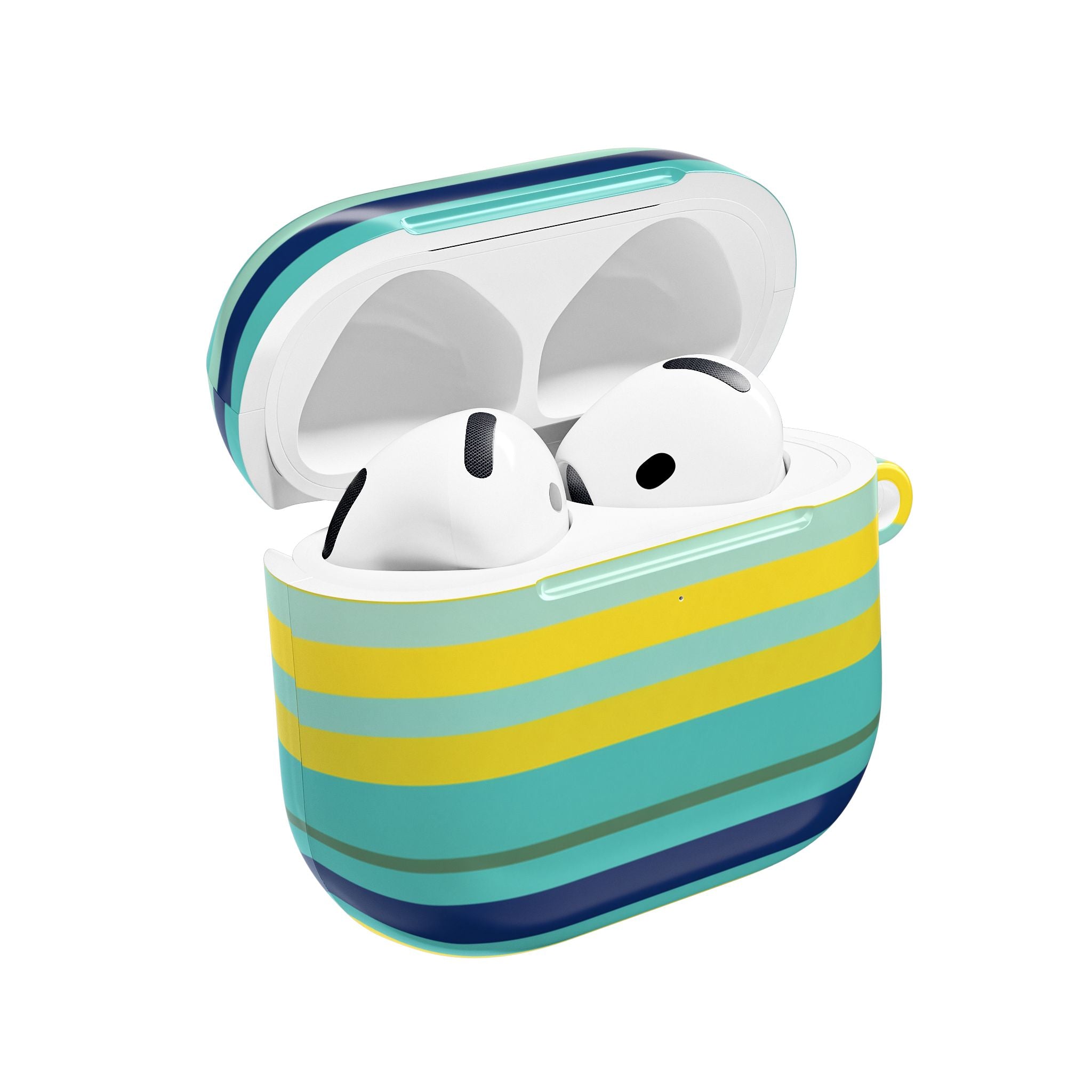 Blue Lemon Stripe AirPods Case