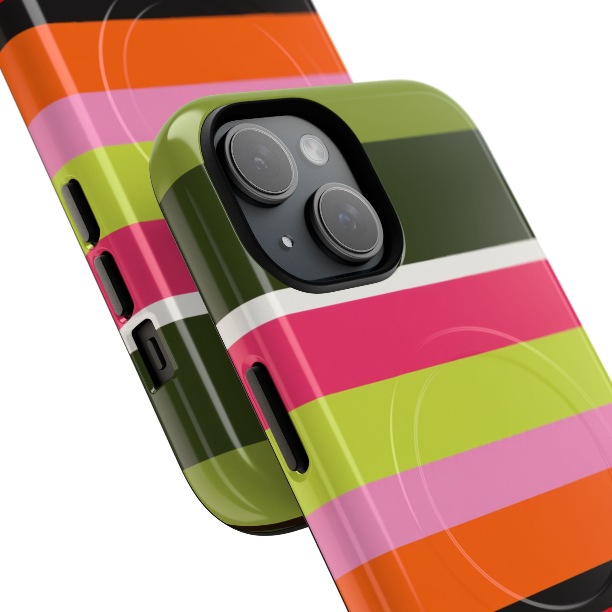 Berry Citrus Stripe MagSafe iPhone Case