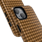 Farm Gingham MagSafe iPhone Case | Brown