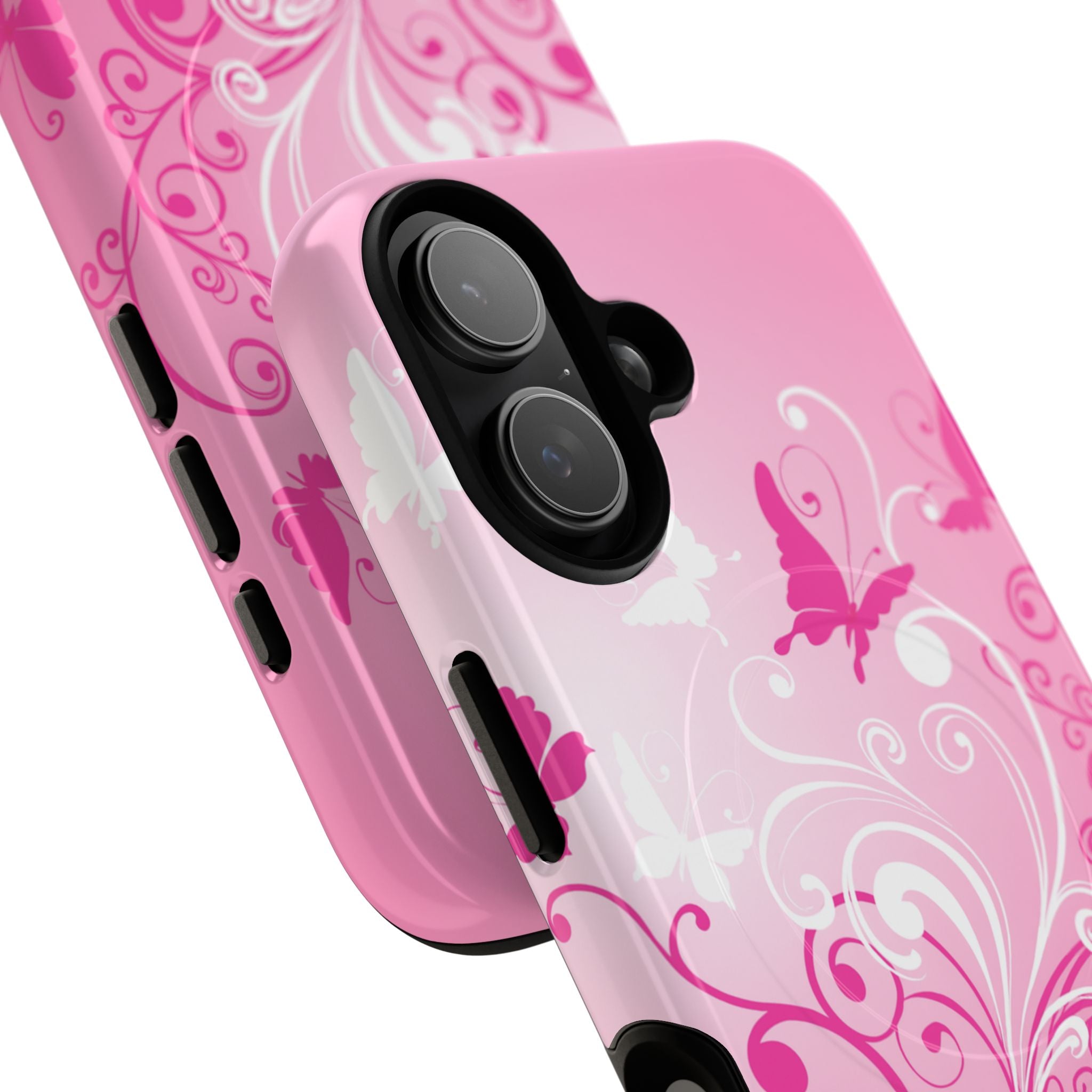 Pink Flutter Garden MagSafe iPhone Case