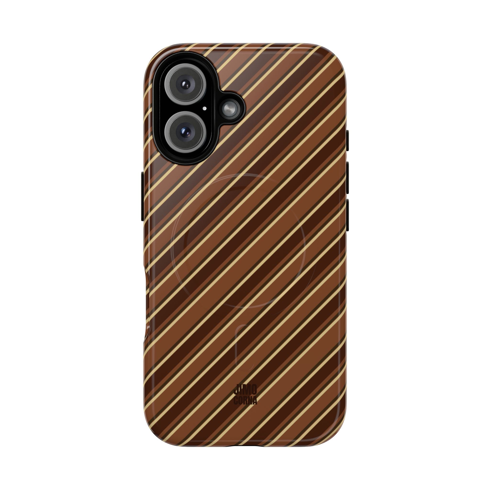 Angelina Stripes | Brown - MagSafe iPhone Case