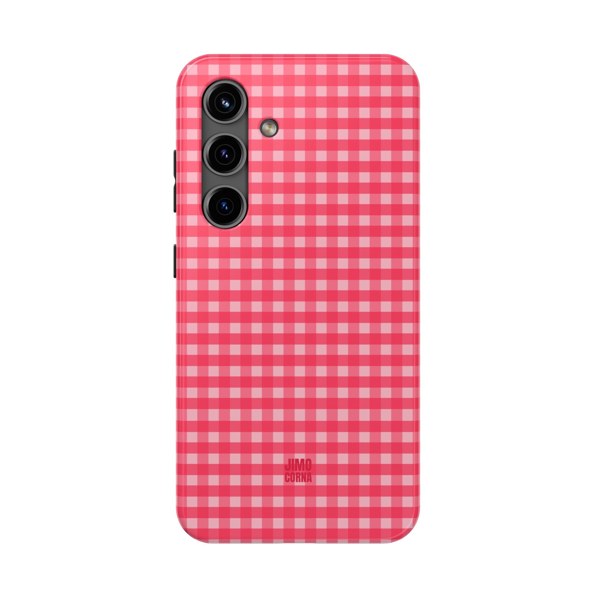 Farm Gingham Samsung Galaxy Case | Hot Pink
