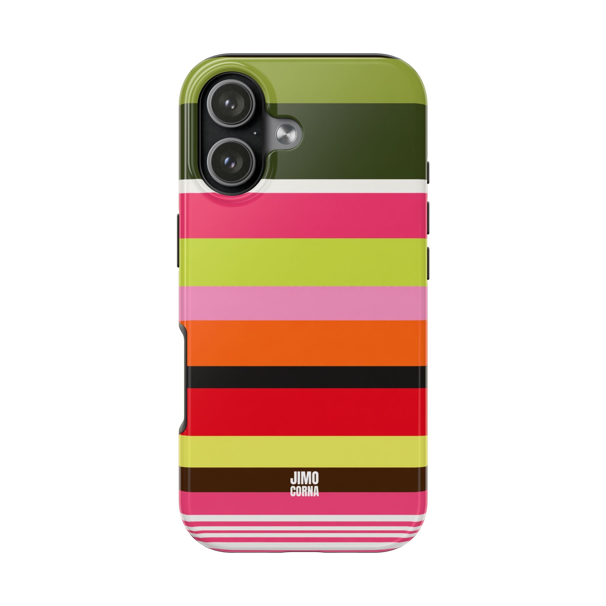 Berry Citrus Stripe iPhone Case