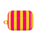 Bold Stripes AirPods Case | Pink and Yellow