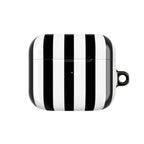 Bold Stripes AirPods Case | Black and White
