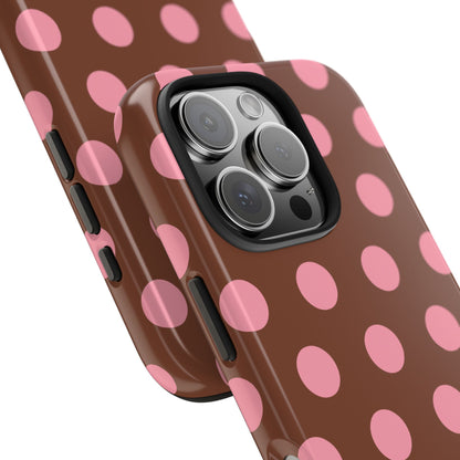 Big Polka Dot | Brown and Pink