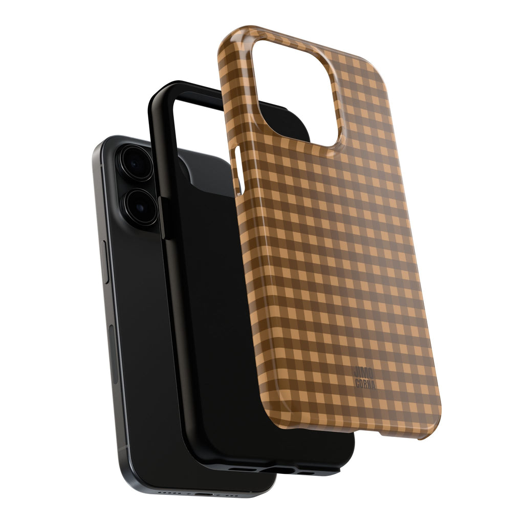 Farm Gingham iPhone Case | Brown