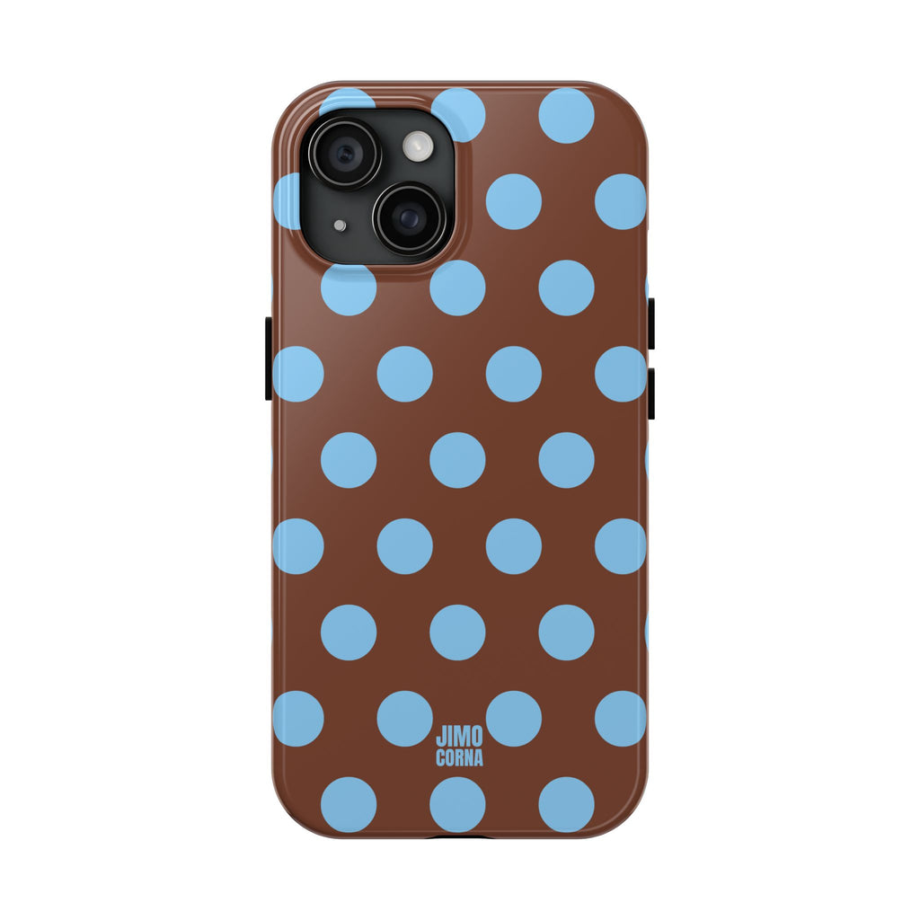 Big Polka Dot | Brown and Blue