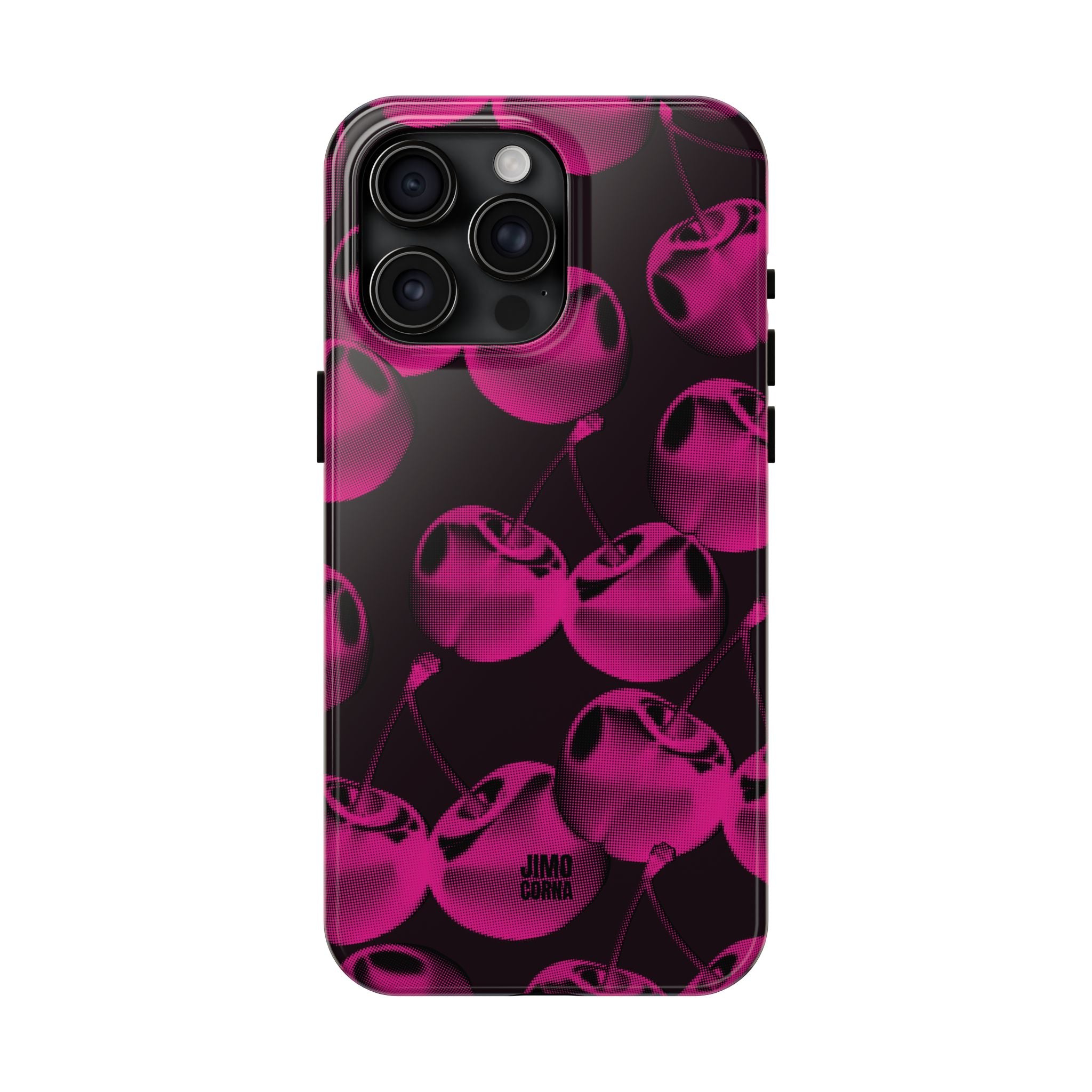 Hot Pink Retro Cherries