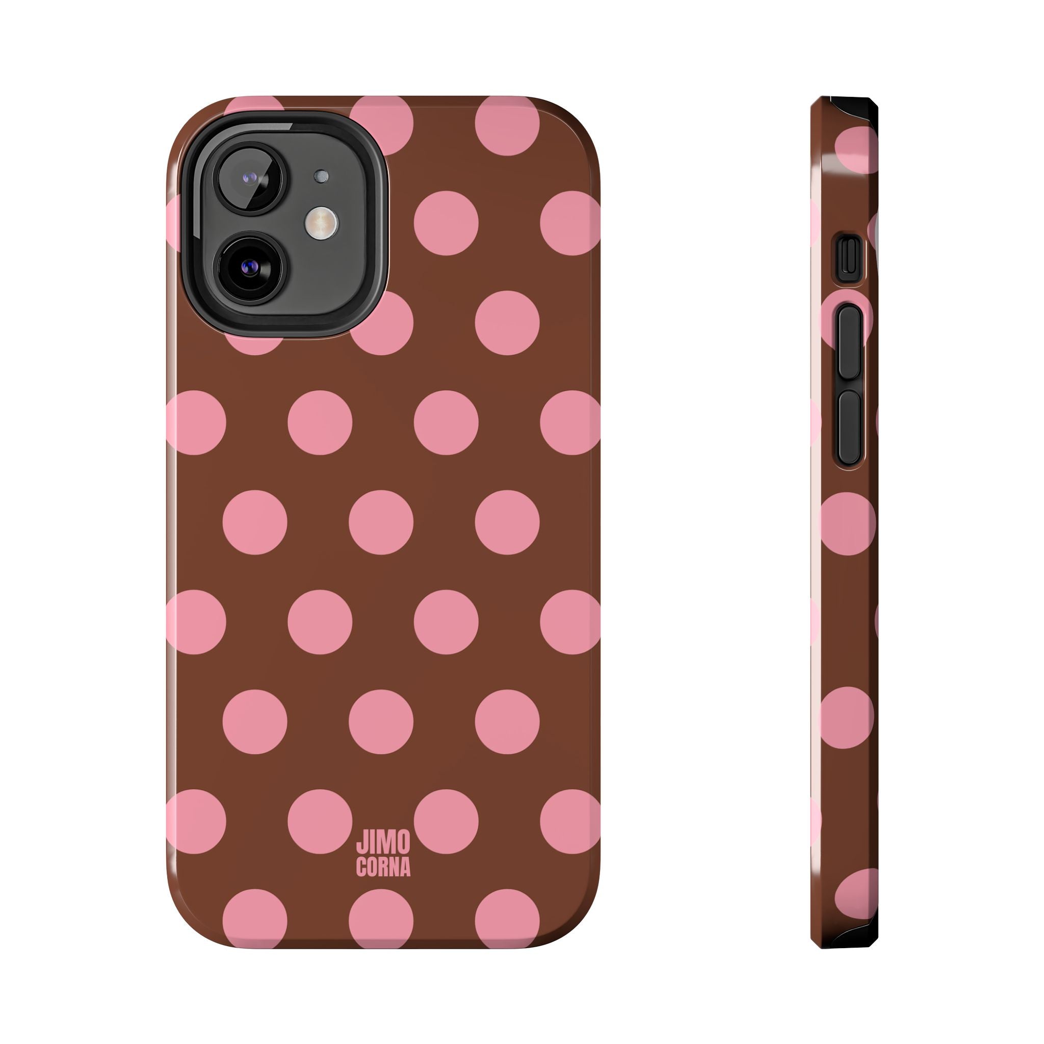 Big Polka Dot | Brown and Pink