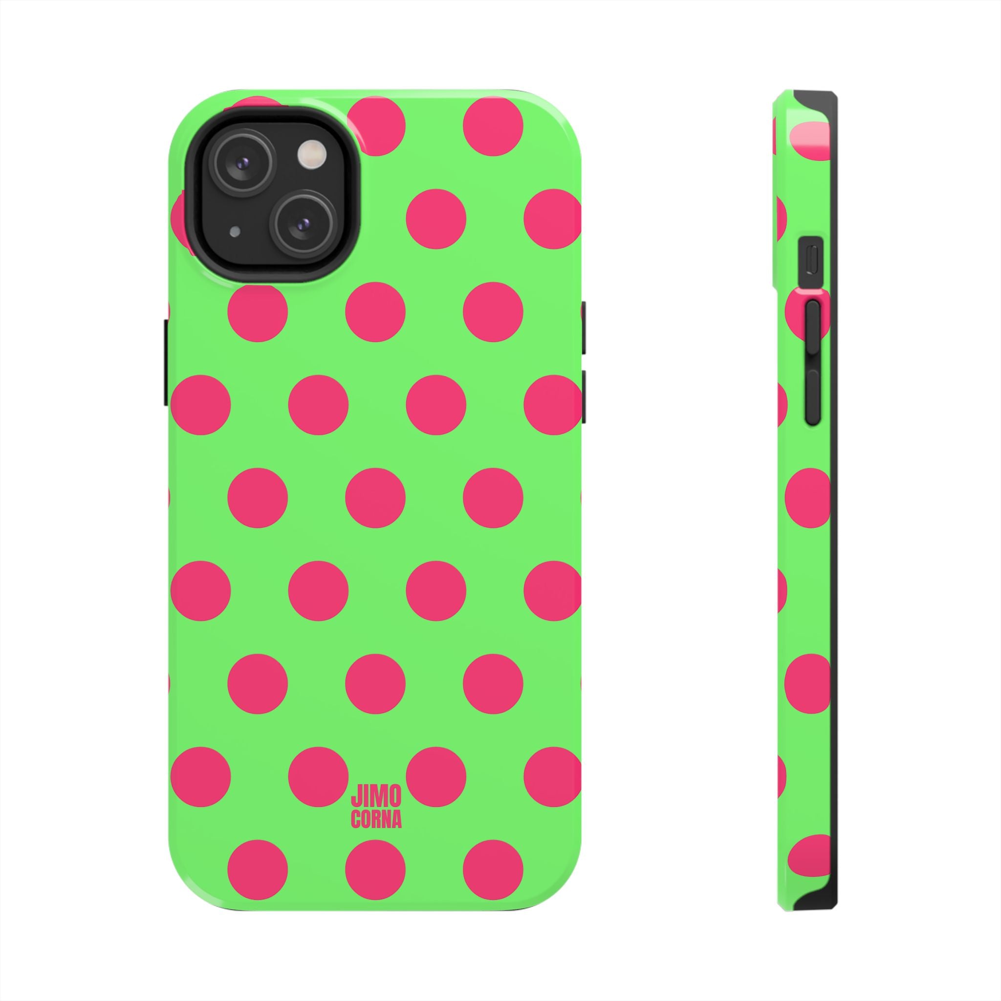 Big Polka Dot | Green and Pink