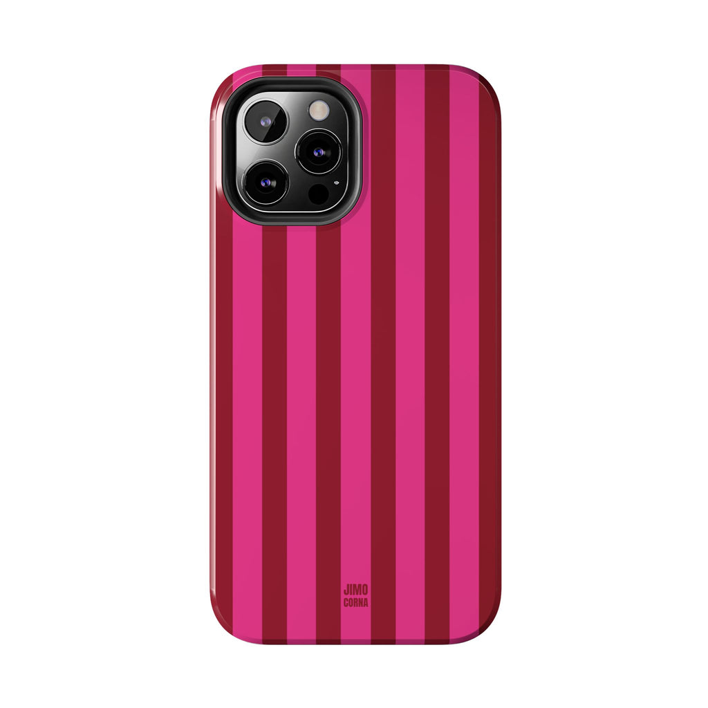 Strawberry Burst Bold Stripes