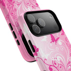 Pink Flutter Garden MagSafe iPhone Case
