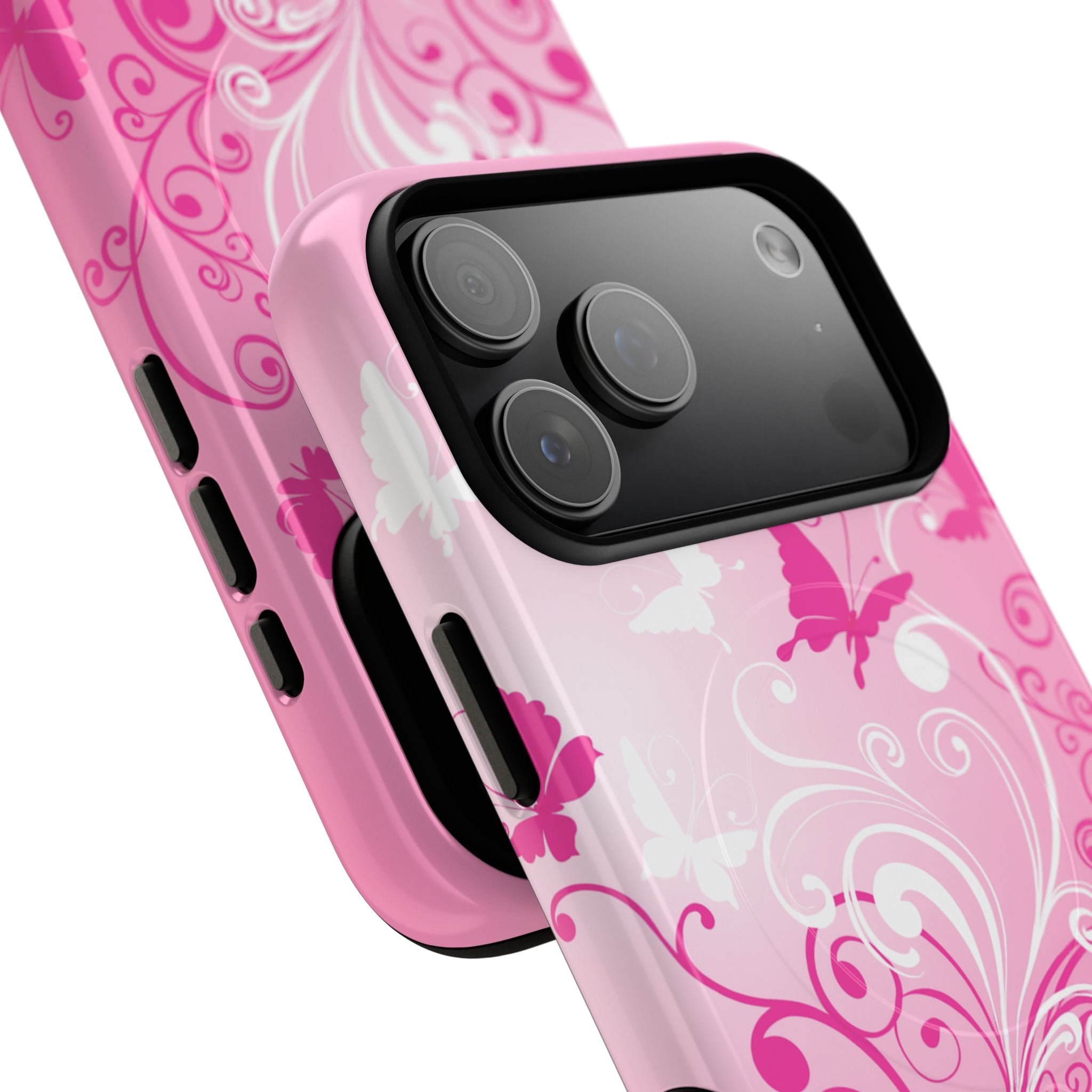 Pink Flutter Garden MagSafe iPhone Case
