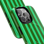 Bold Stripes MagSafe iPhone Case | Olive Green