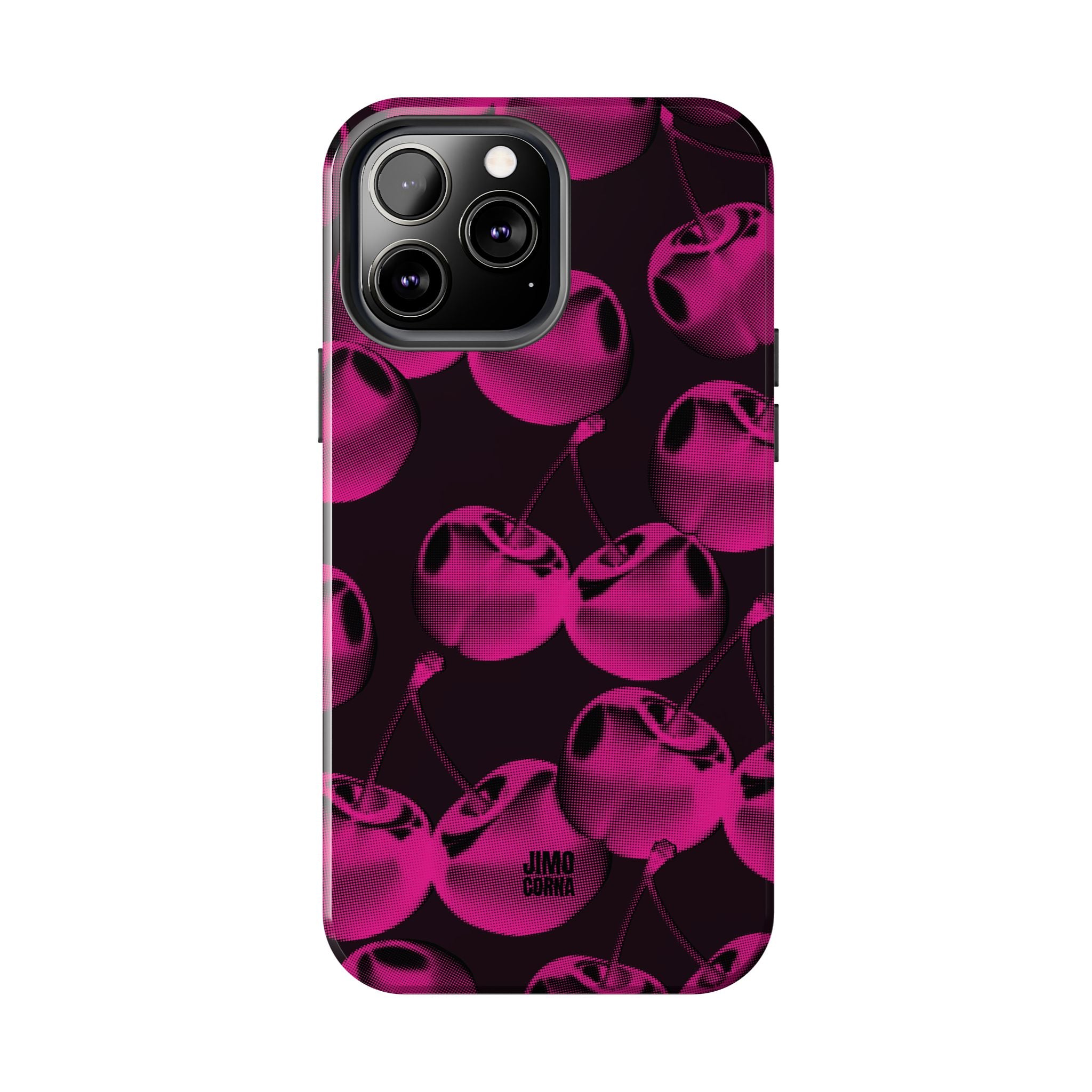 Hot Pink Retro Cherries