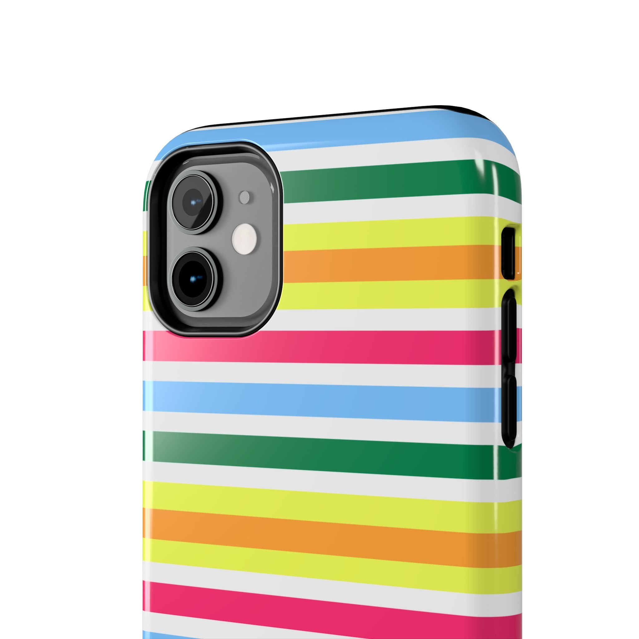Rainbow Sorbet Stripe iPhone Case