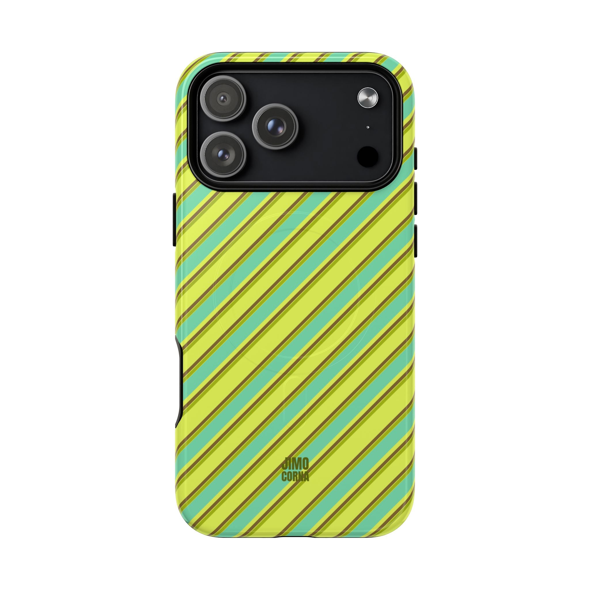 Angelina Stripes | Green - MagSafe iPhone Case