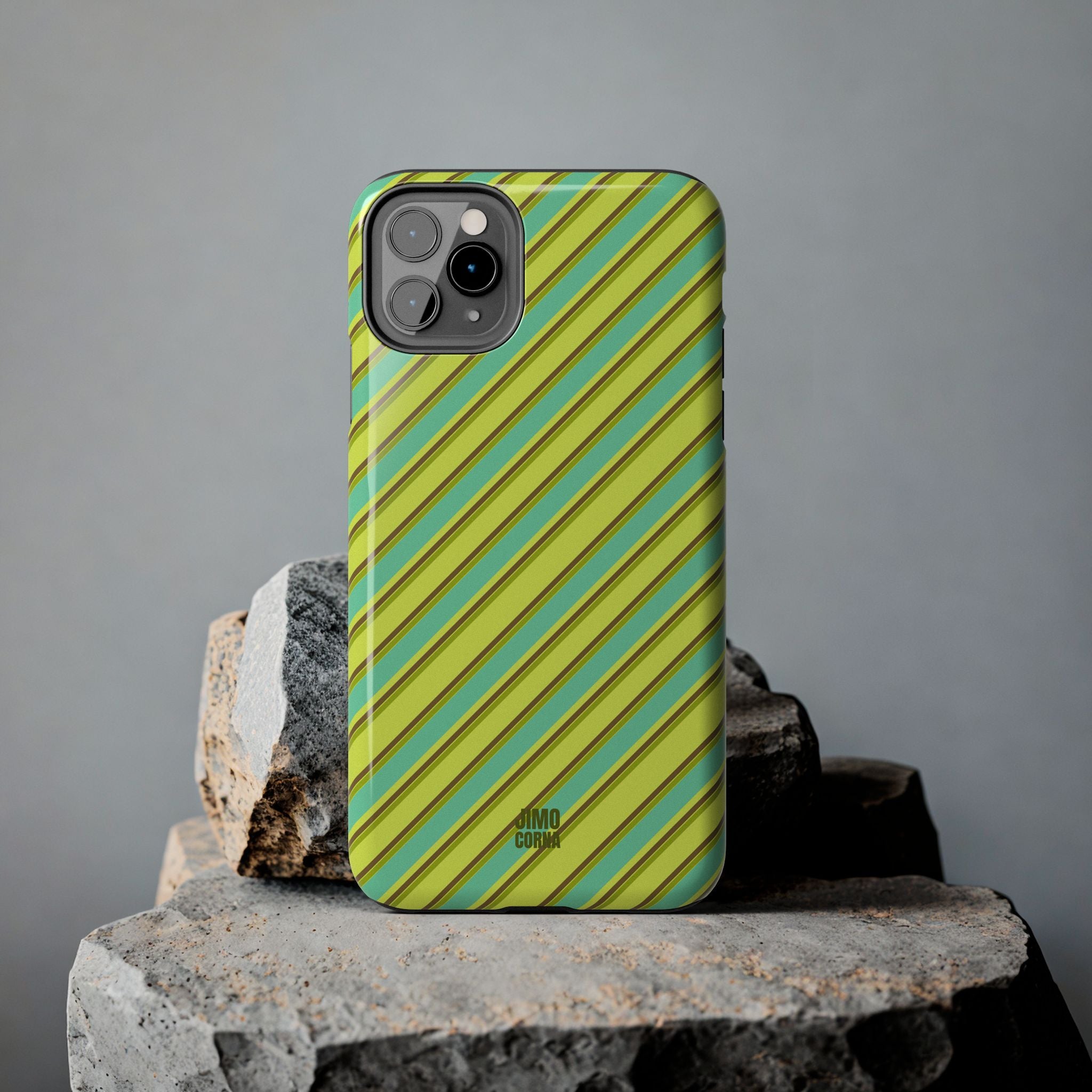 Angelina Stripes | Green - iPhone Case