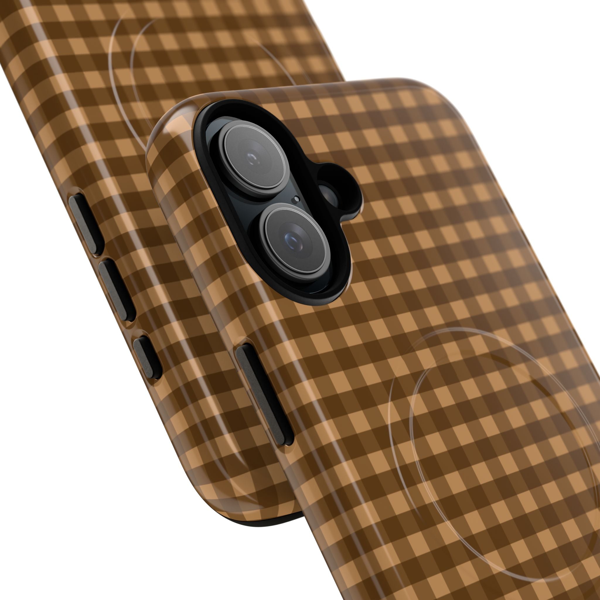 Farm Gingham MagSafe iPhone Case | Brown