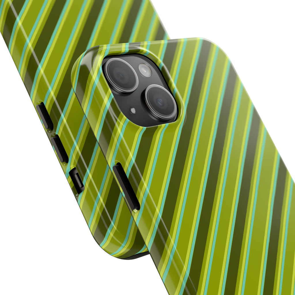 Angelina Stripes | Olive - iPhone Case