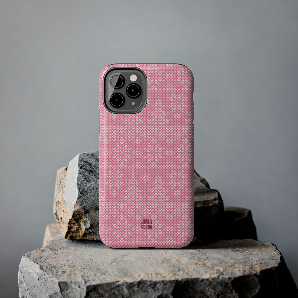 Holiday Knit | Pink iPhone Case