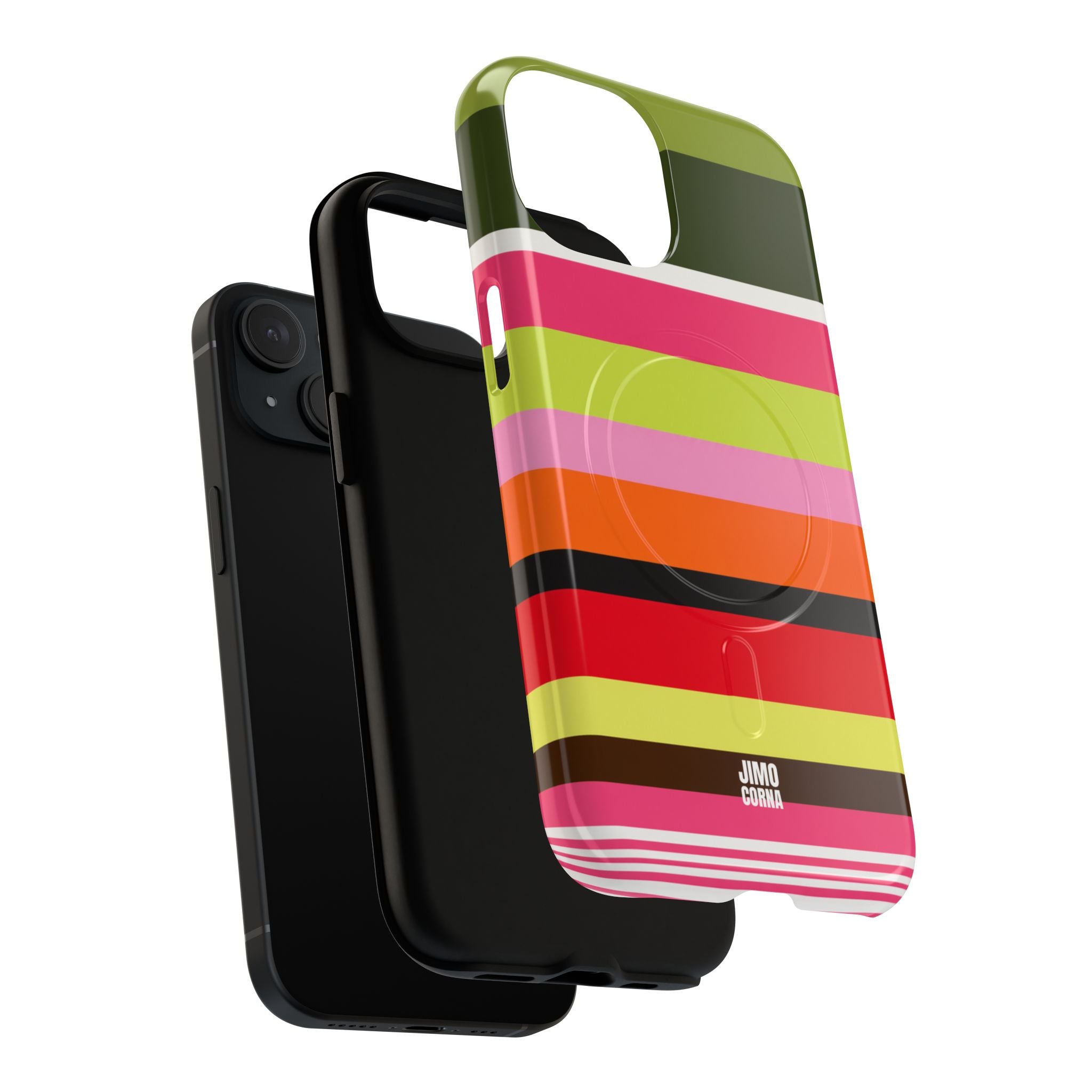 Berry Citrus Stripe MagSafe iPhone Case