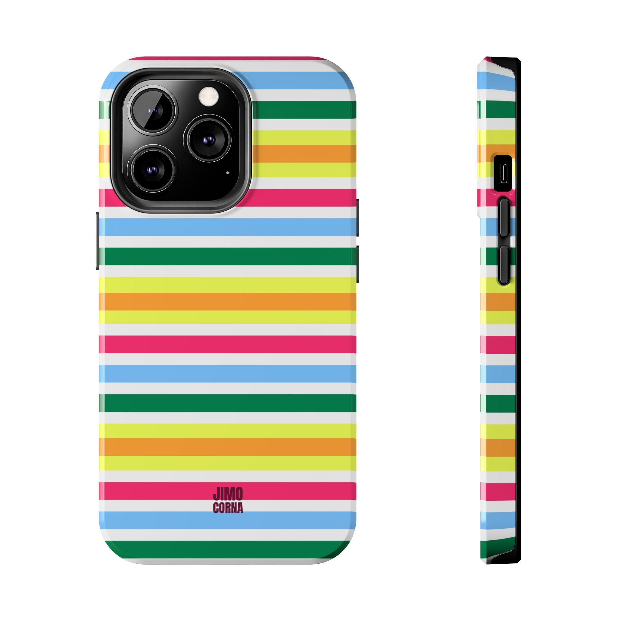 Rainbow Sorbet Stripe iPhone Case