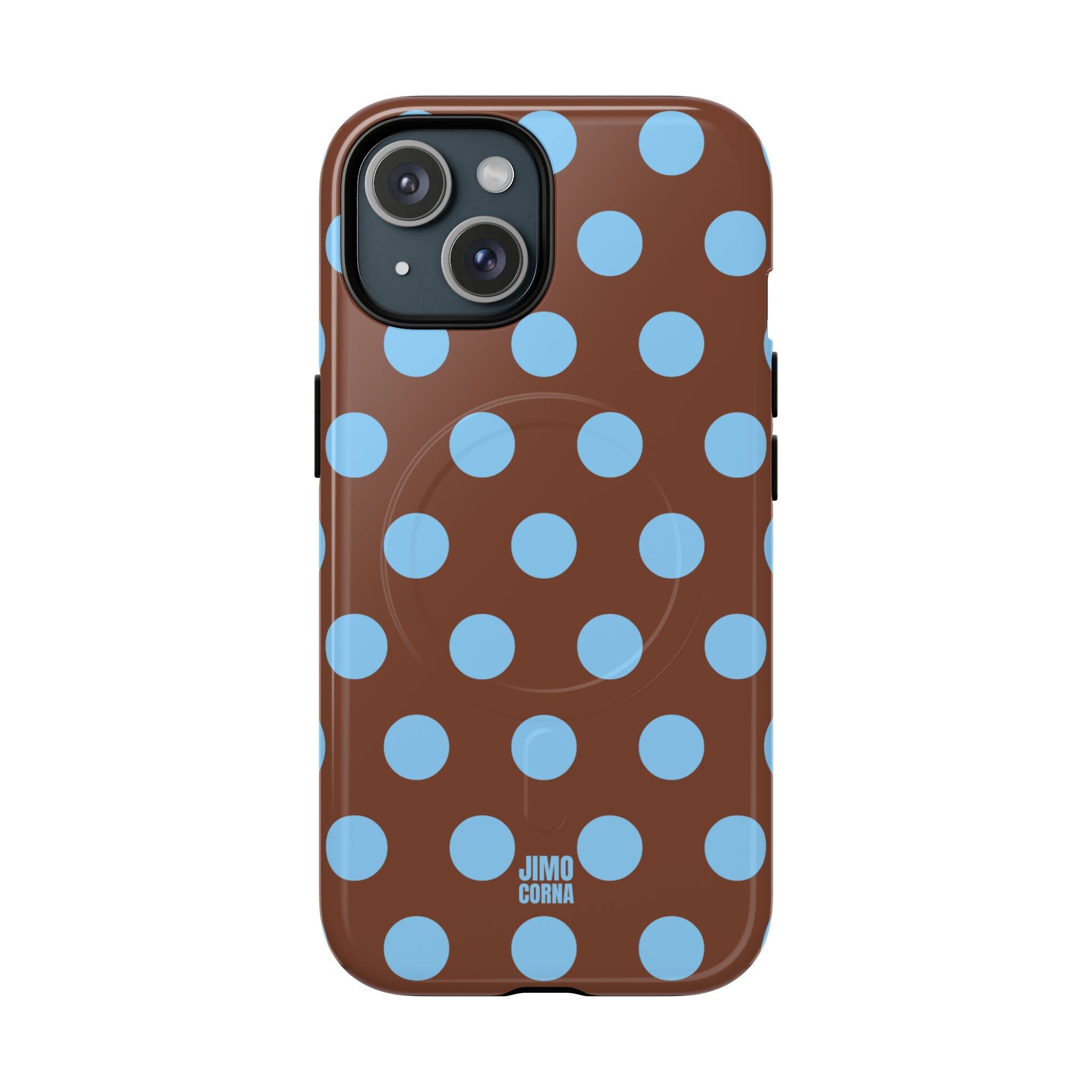 Big Polka Dot | Brown and Blue